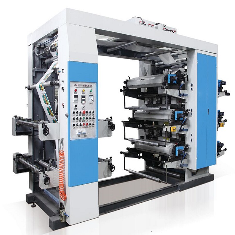 6 color helical gear flexo printing machine